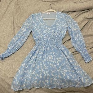 brand new blue flowery dress